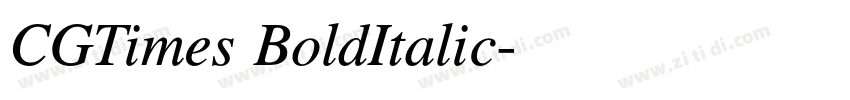 CGTimes BoldItalic字体转换